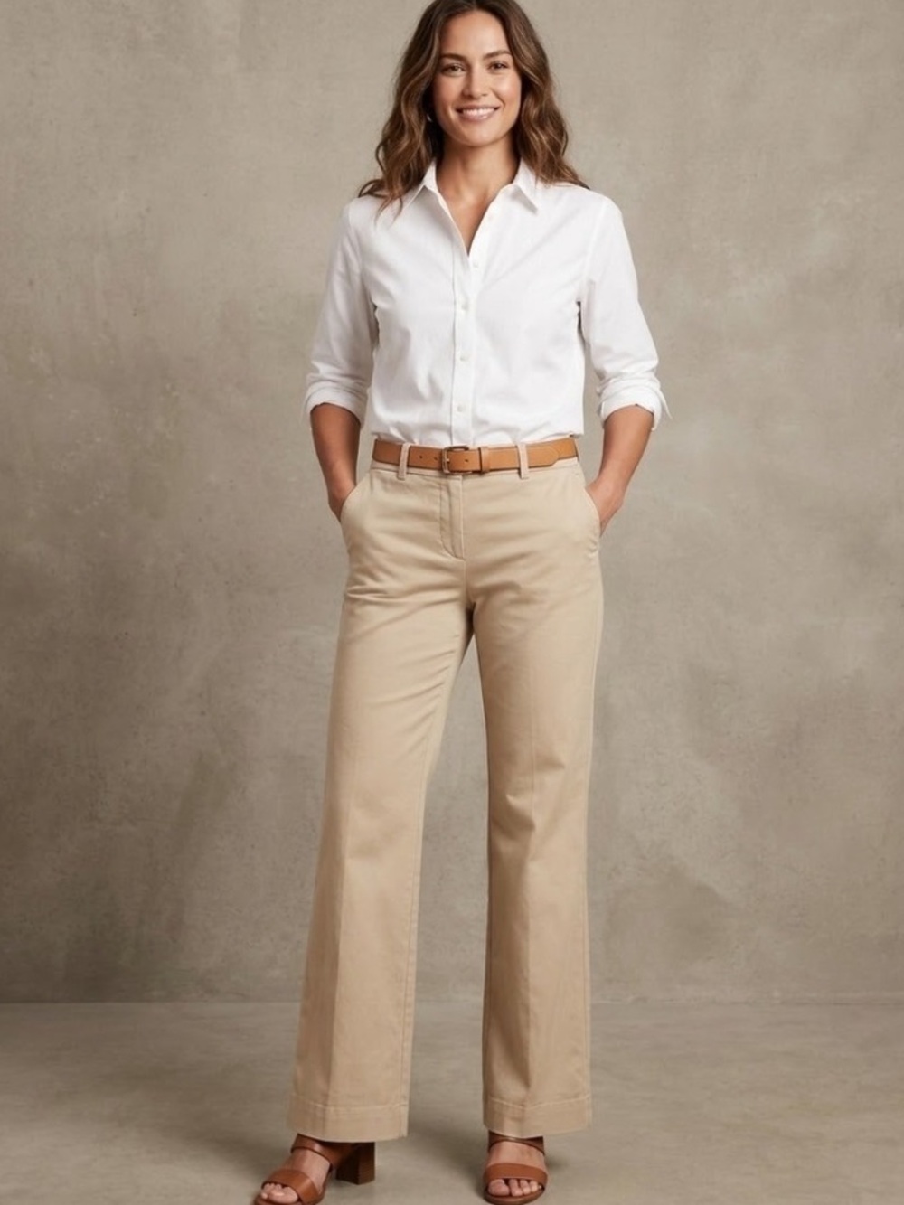 Banana Republic Logan Fit Khaki Beige Pants/Trousers. Stretch. Size 10